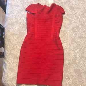 MEILUN red bandage dress